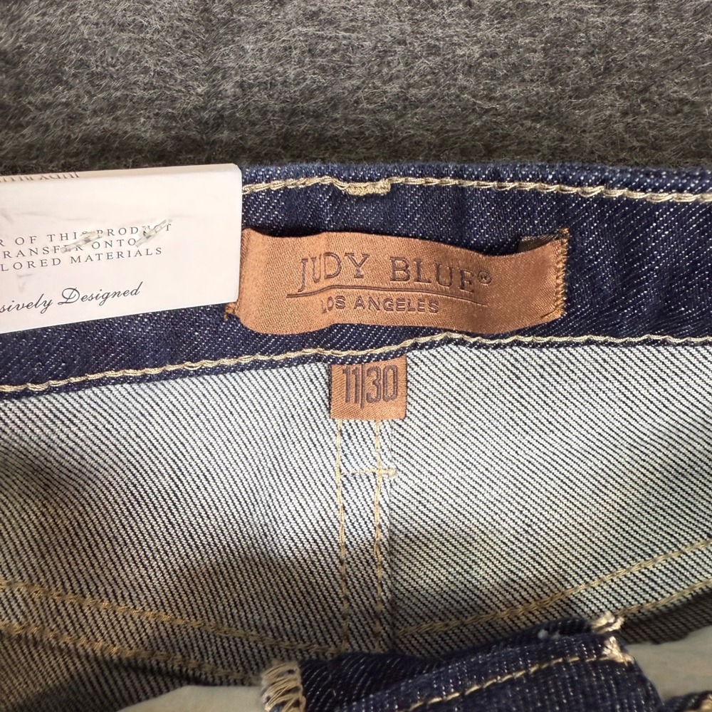 New With Tags Judy Blue High Waist Retro Wide Leg Jeans Dark Wash Size 11‎ - Picture 9 of 14